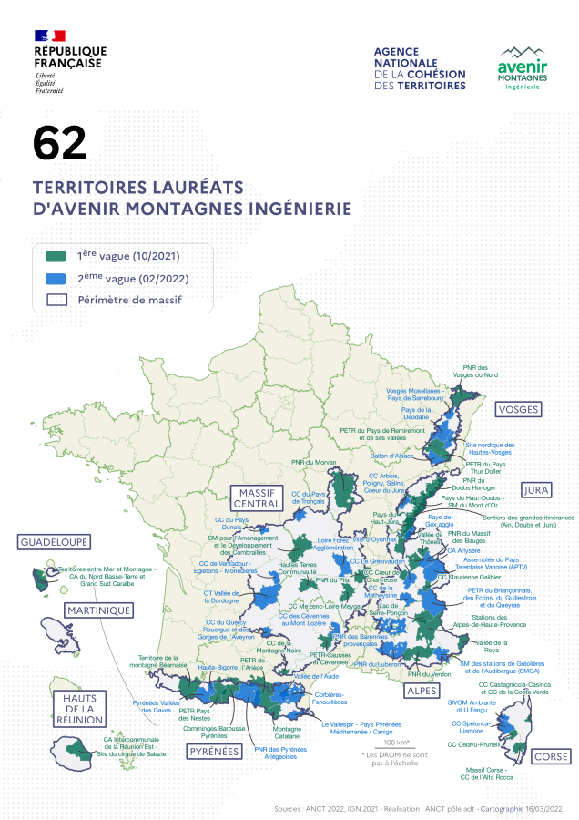 Laur&eacute;ats d'Avenir montagnes ing&eacute;nierie, 1&egrave;re et 2&egrave;me vague (format A4 portrait)