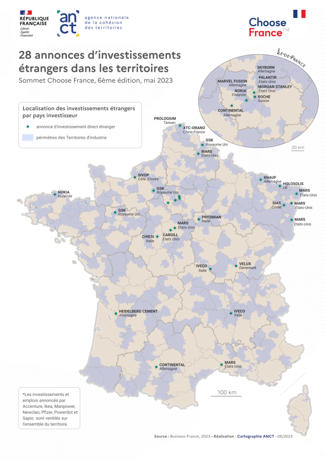 28 annonces d'investissements &eacute;trangers dans les territoires