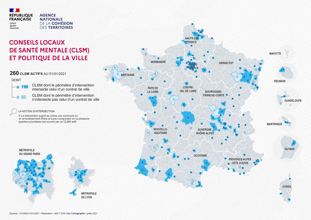 Contrats locaux de sant&eacute; mentale (CLSM) et Politique de la Ville