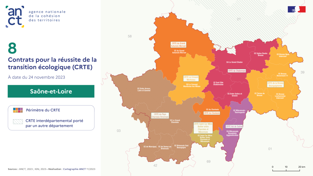 P&eacute;rim&egrave;tre des contrats pour la r&eacute;ussite de la transition &eacute;cologique : Sa&ocirc;ne-et-Loire