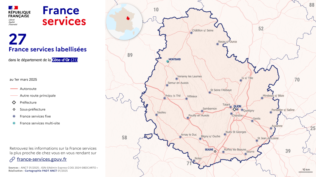 France services : C&ocirc;te-d'Or (21)
