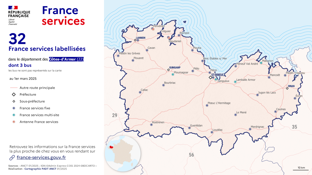 France services : C&ocirc;tes-d'Armor (22)