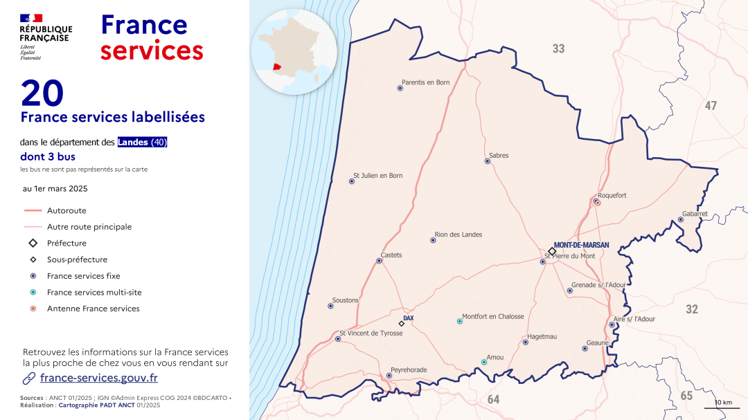 France services : Landes (40)