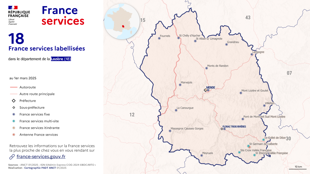 France services : Loz&egrave;re (48)