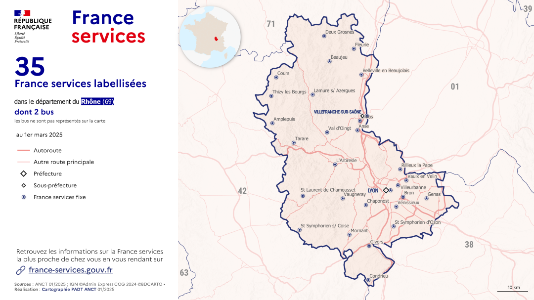 France services : Rh&ocirc;ne (69)