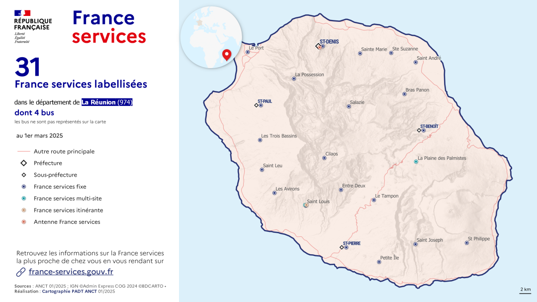 France services : La R&eacute;union (974)