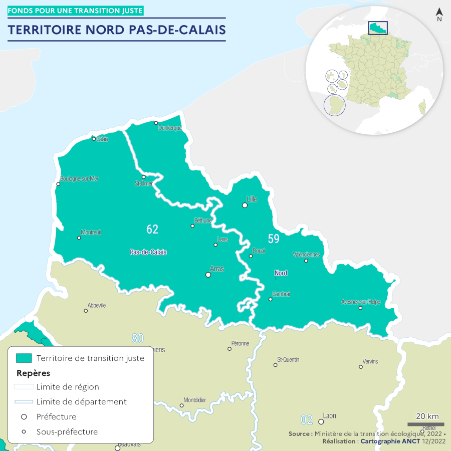 Fonds pour une transition juste : Nord-Pas-de-Calais