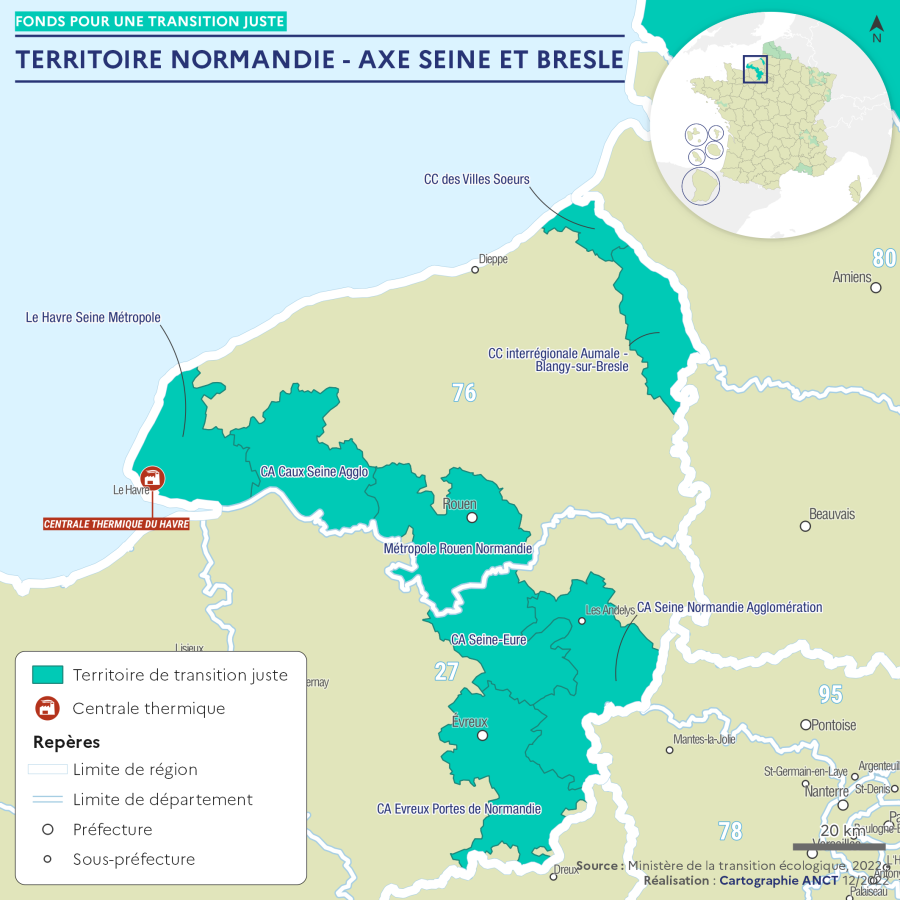 Fonds pour une transition juste : Normandie - Axe Seine et Bresle