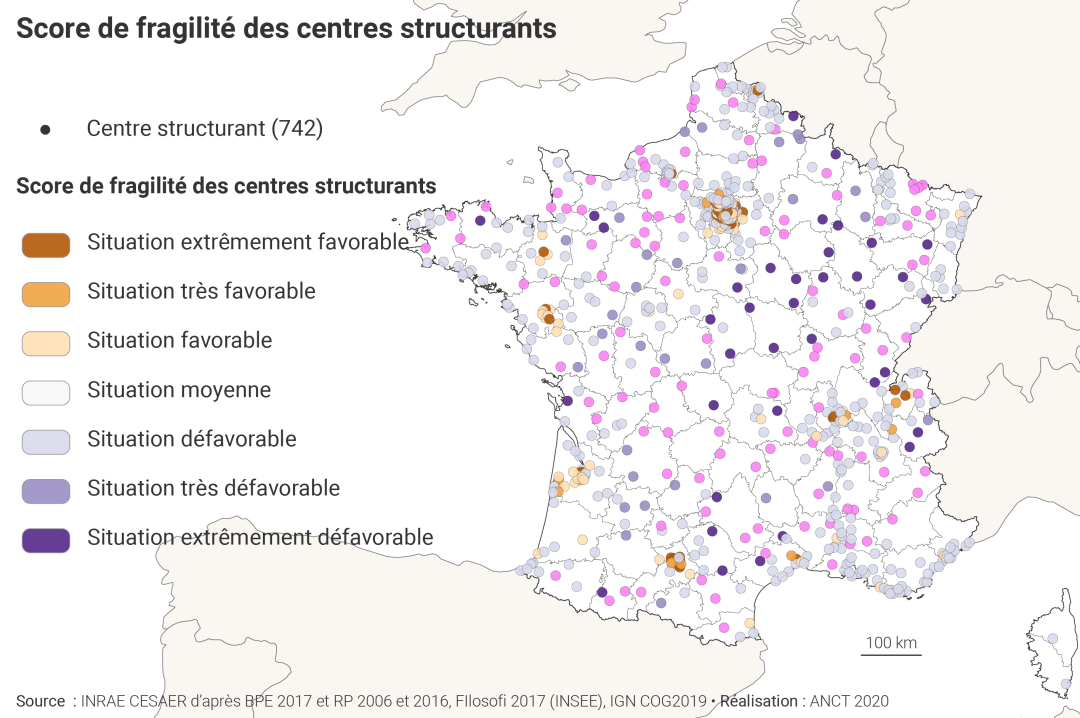 Score de fragilit&eacute; des centres structurants