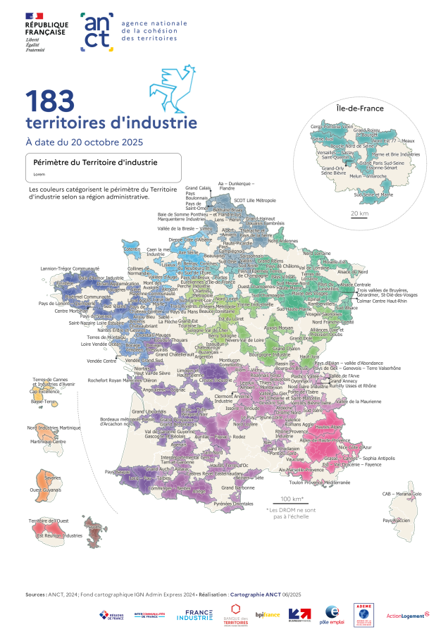 P&eacute;rim&egrave;tre des territoires d'industrie 2023-2027