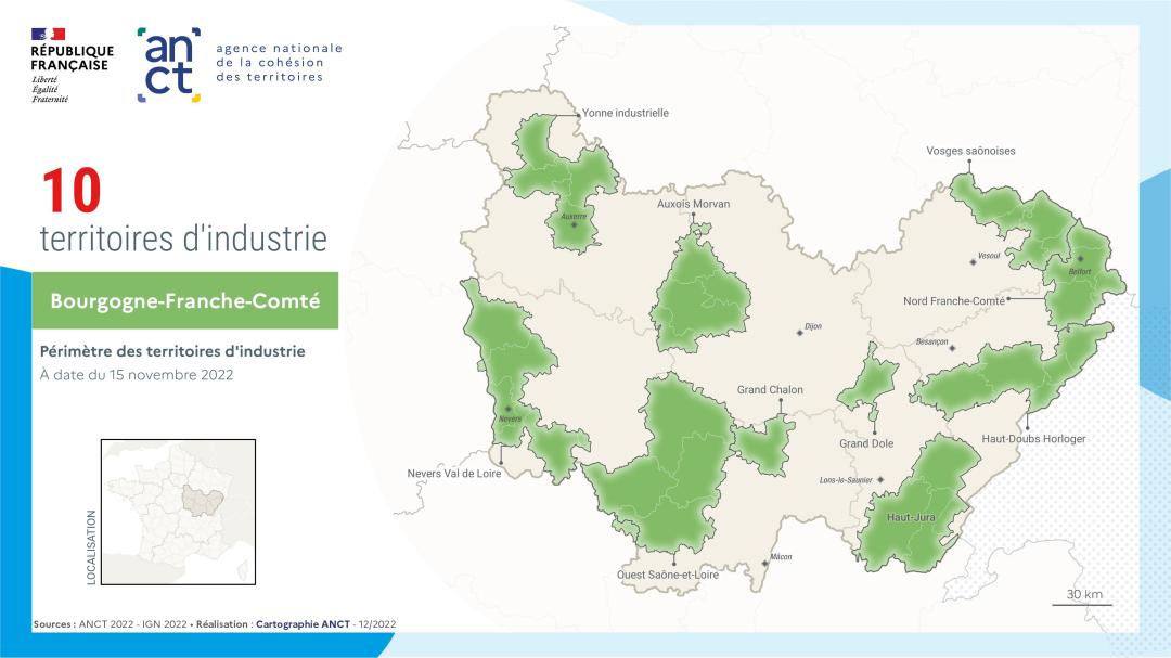 Territoires d'industrie : Bourgogne-Franche-Comt&eacute;