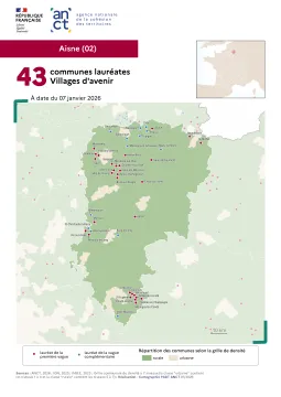 Communes laur&eacute;ates Villages d'avenir : Aisne