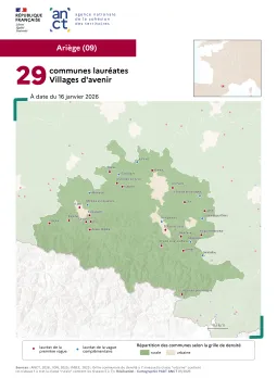 Communes laur&eacute;ates Villages d'avenir : Ari&egrave;ge