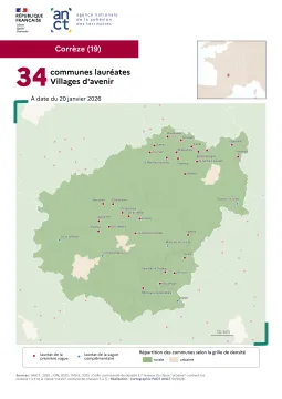 Communes laur&eacute;ates Villages d'avenir : Corr&egrave;ze