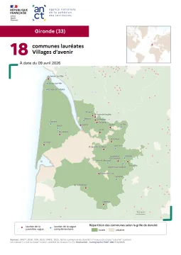 Communes laur&eacute;ates Villages d'avenir : Gironde