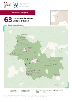 Communes laur&eacute;ates Villages d'avenir : Loir-et-Cher