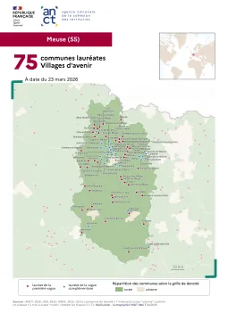 Communes laur&eacute;ates Villages d'avenir : Meuse