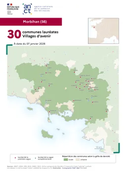 Communes laur&eacute;ates Villages d'avenir : Morbihan