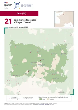 Communes laur&eacute;ates Villages d'avenir : Oise