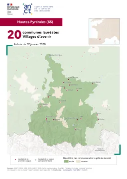 Communes laur&eacute;ates Villages d'avenir : Hautes-Pyr&eacute;n&eacute;es