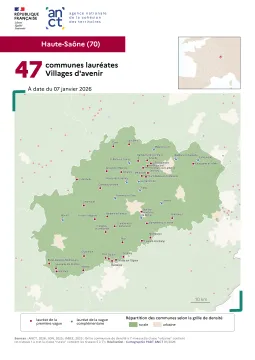 Communes laur&eacute;ates Villages d'avenir : Haute-Sa&ocirc;ne