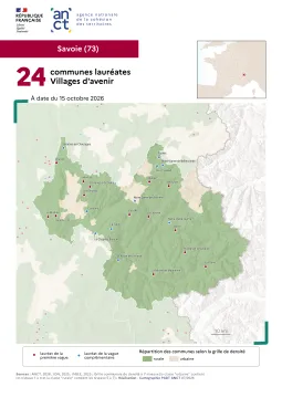 Communes laur&eacute;ates Villages d'avenir : Savoie