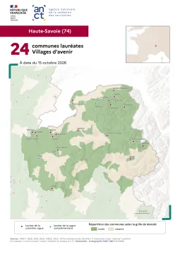 Communes laur&eacute;ates Villages d'avenir : Haute-Savoie