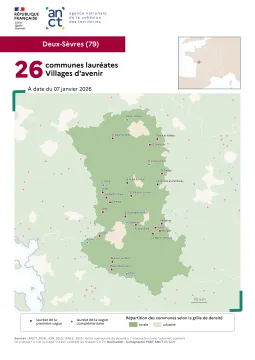 Communes laur&eacute;ates Villages d'avenir : Deux-S&egrave;vres
