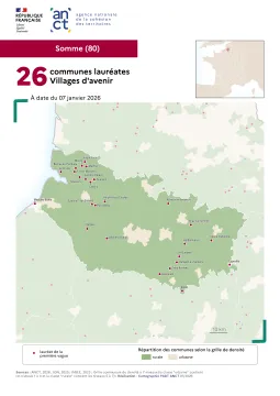 Communes laur&eacute;ates Villages d'avenir : Somme