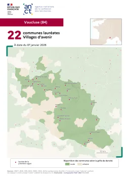 Communes laur&eacute;ates Villages d'avenir : Vaucluse