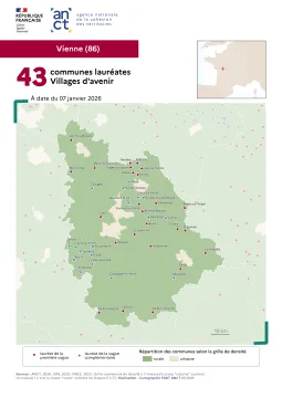 Communes laur&eacute;ates Villages d'avenir : Vienne