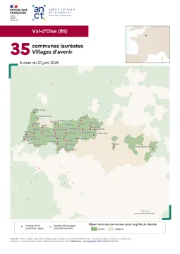 Communes laur&eacute;ates Villages d'avenir : Val d'Oise