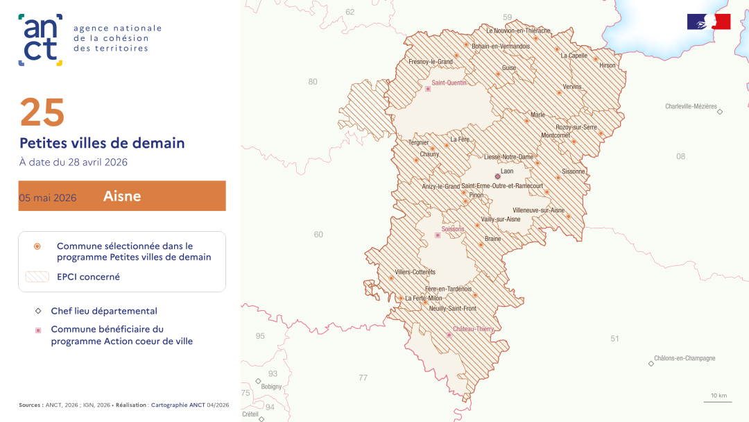 D&eacute;ploiement du dispositif Petites villes de demain : Aisne