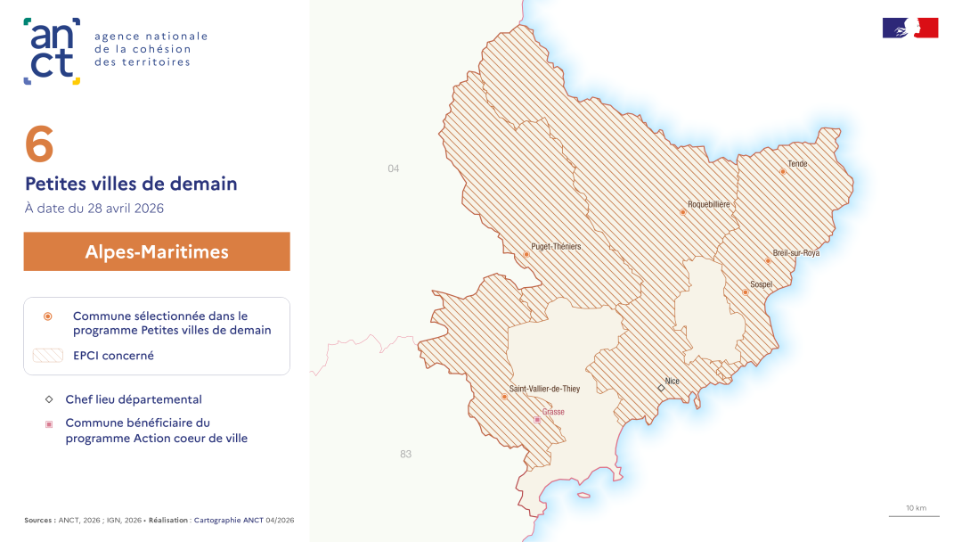 D&eacute;ploiement du dispositif Petites villes de demain : Alpes-Maritimes