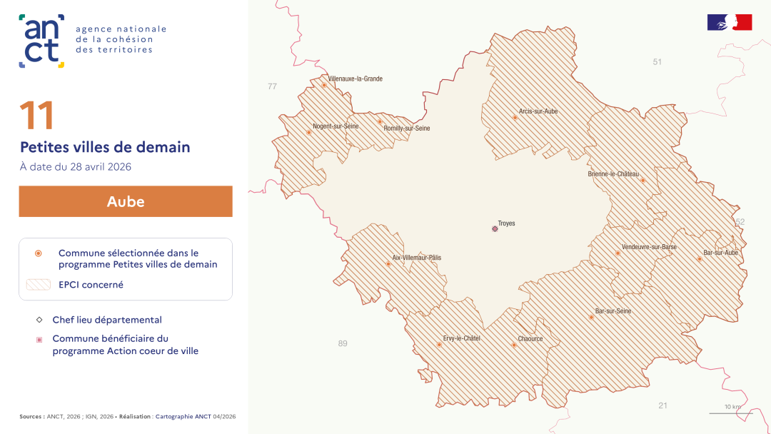 D&eacute;ploiement du dispositif Petites villes de demain : Aube