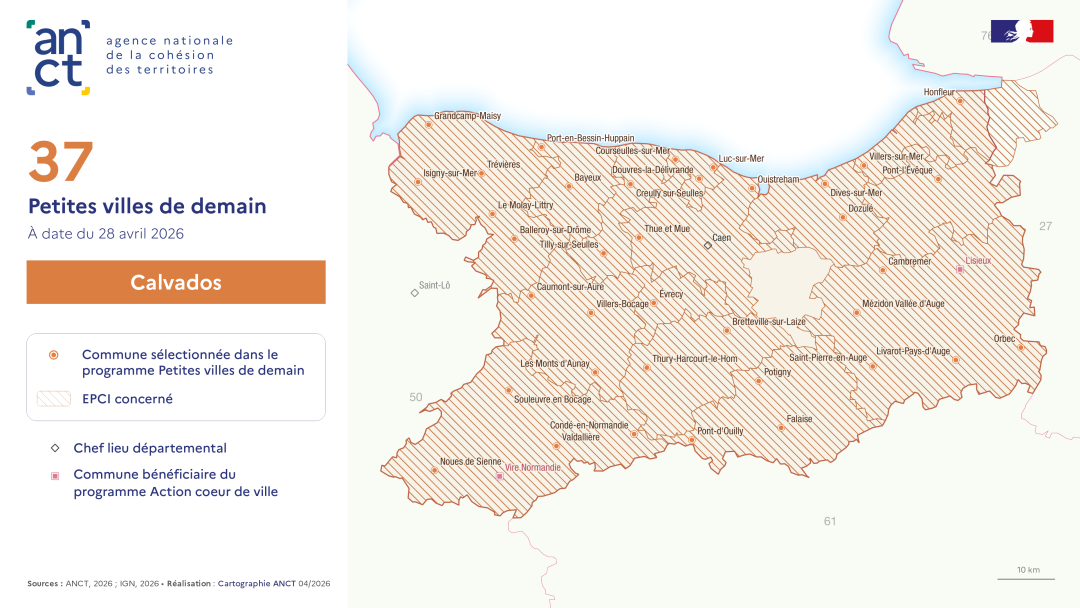 D&eacute;ploiement du dispositif Petites villes de demain : Calvados