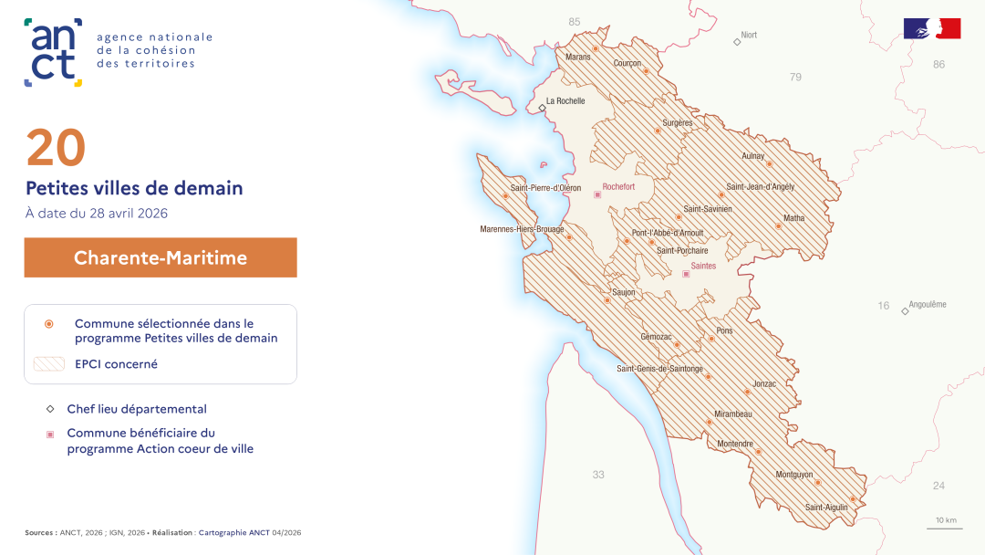 D&eacute;ploiement du dispositif Petites villes de demain : Charente-Maritime