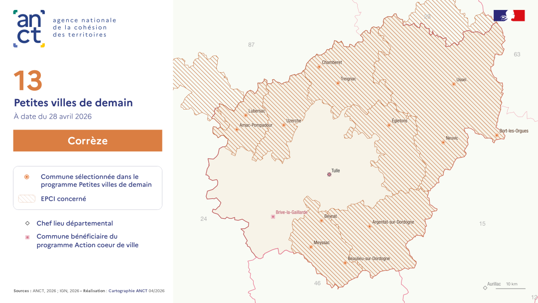 D&eacute;ploiement du dispositif Petites villes de demain : Corr&egrave;ze