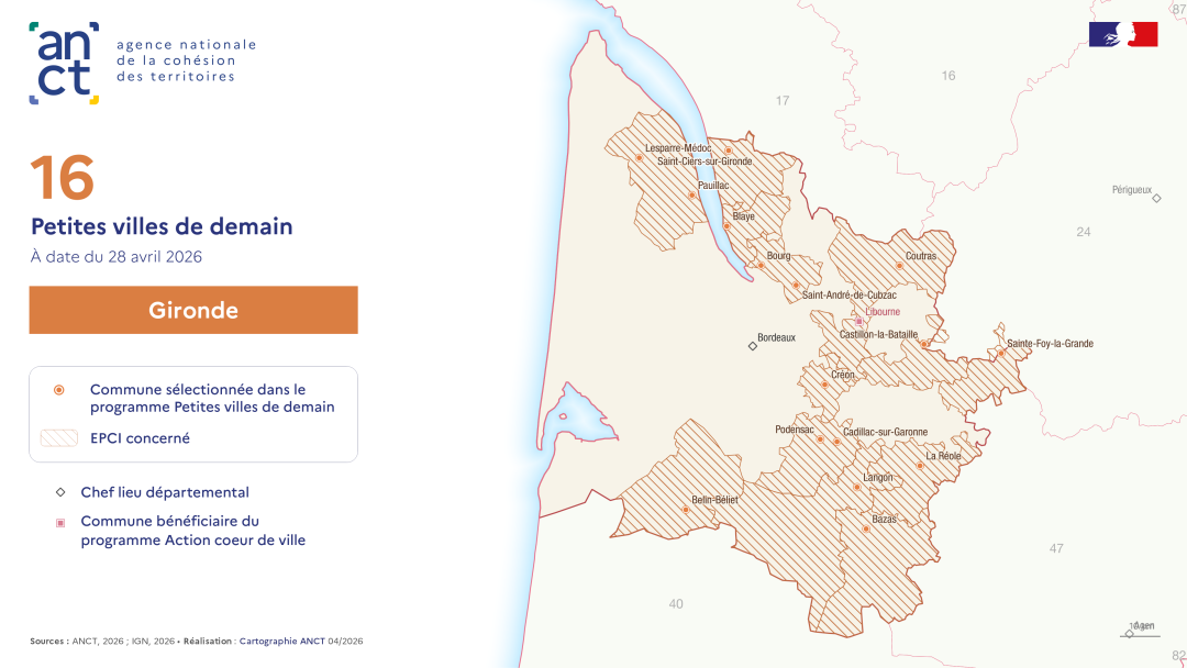 D&eacute;ploiement du dispositif Petites villes de demain : Gironde