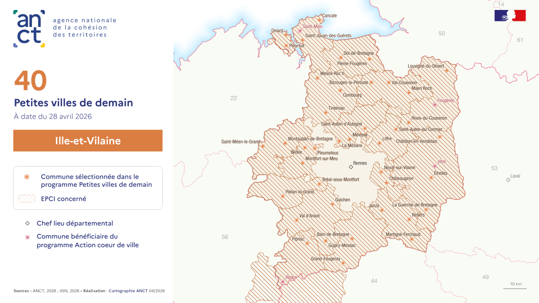 D&eacute;ploiement du dispositif Petites villes de demain : Ille-et-Vilaine