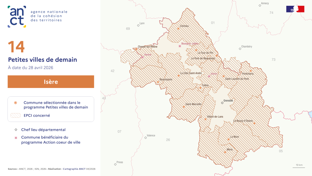 D&eacute;ploiement du dispositif Petites villes de demain : Is&egrave;re