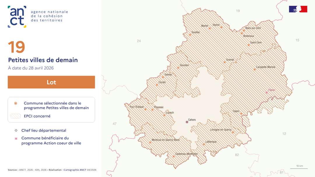 D&eacute;ploiement du dispositif Petites villes de demain : Lot