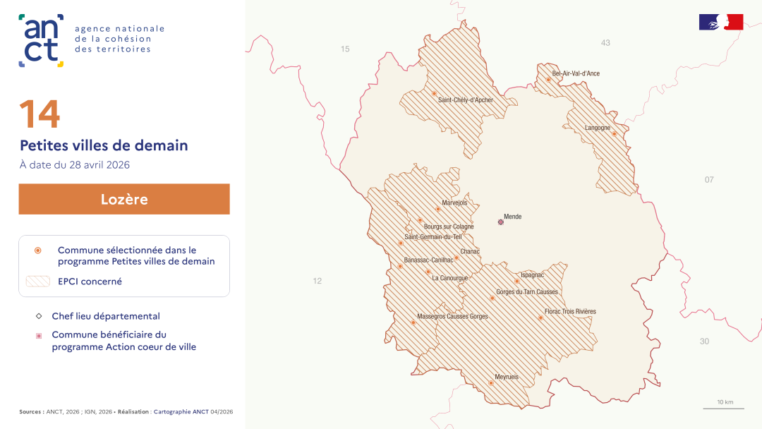D&eacute;ploiement du dispositif Petites villes de demain : Loz&egrave;re
