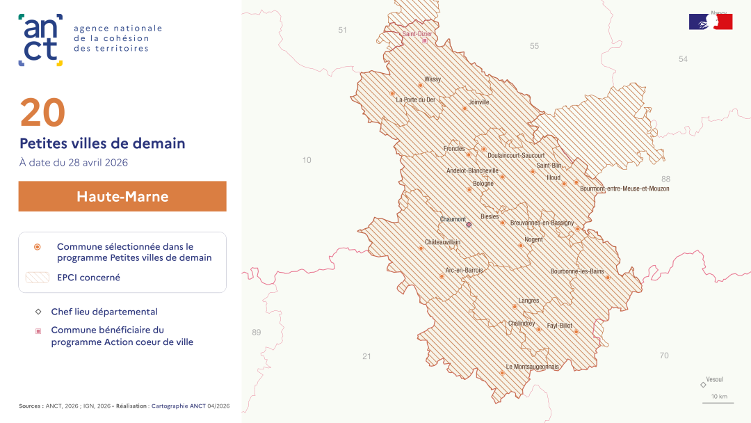 D&eacute;ploiement du dispositif Petites villes de demain : Haute-Marne