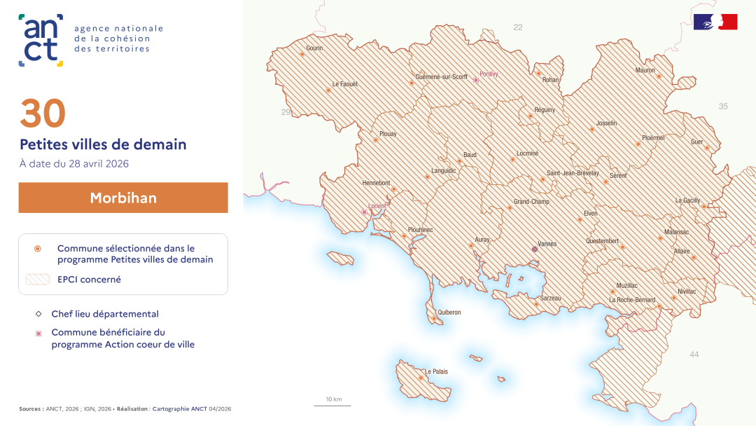 D&eacute;ploiement du dispositif Petites villes de demain : Morbihan