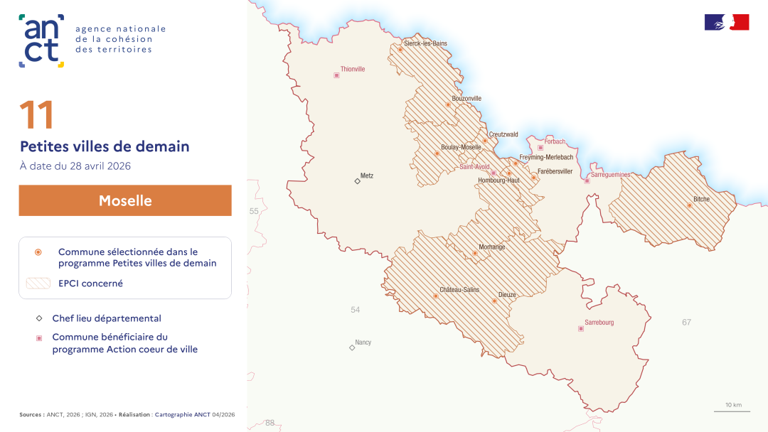 D&eacute;ploiement du dispositif Petites villes de demain : Moselle