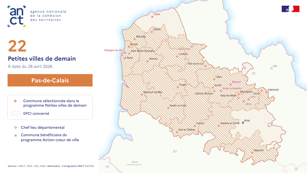 D&eacute;ploiement du dispositif Petites villes de demain : Pas-de-Calais