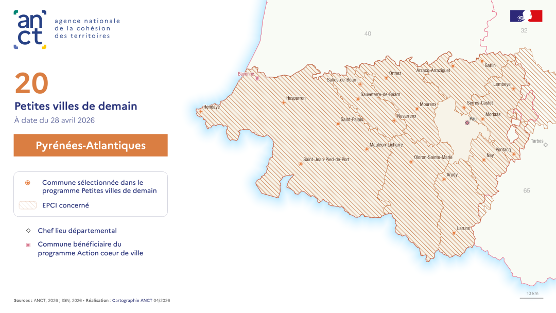 D&eacute;ploiement du dispositif Petites villes de demain : Pyr&eacute;n&eacute;es-Atlantiques