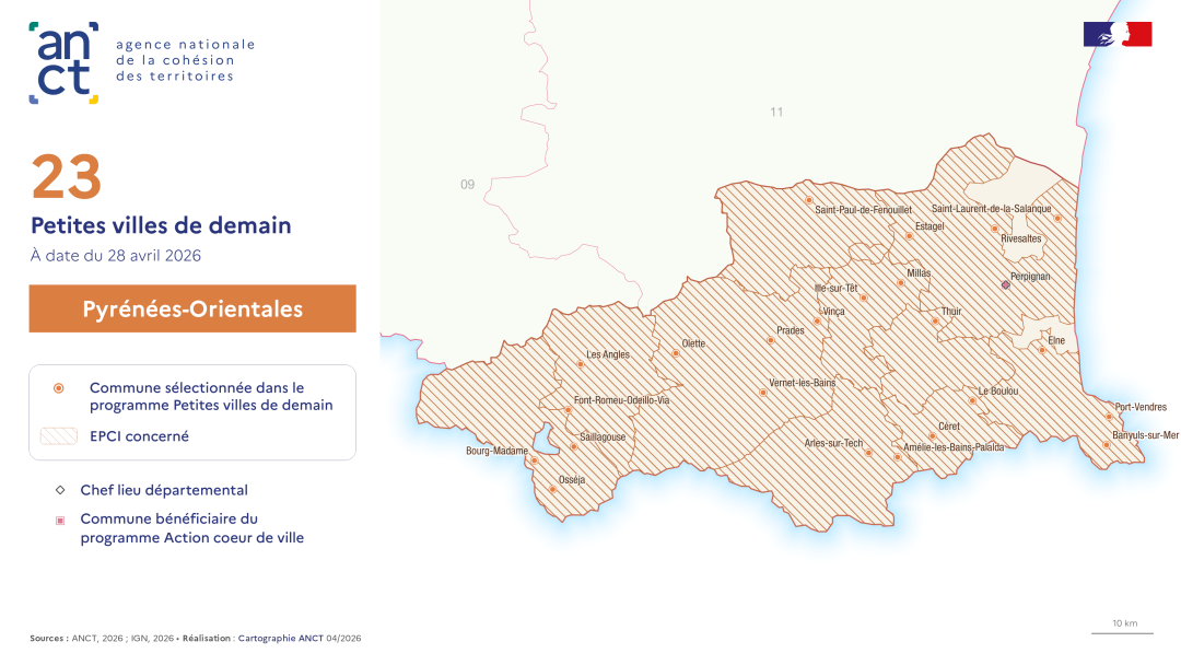 D&eacute;ploiement du dispositif Petites villes de demain : Pyr&eacute;n&eacute;es-Orientales