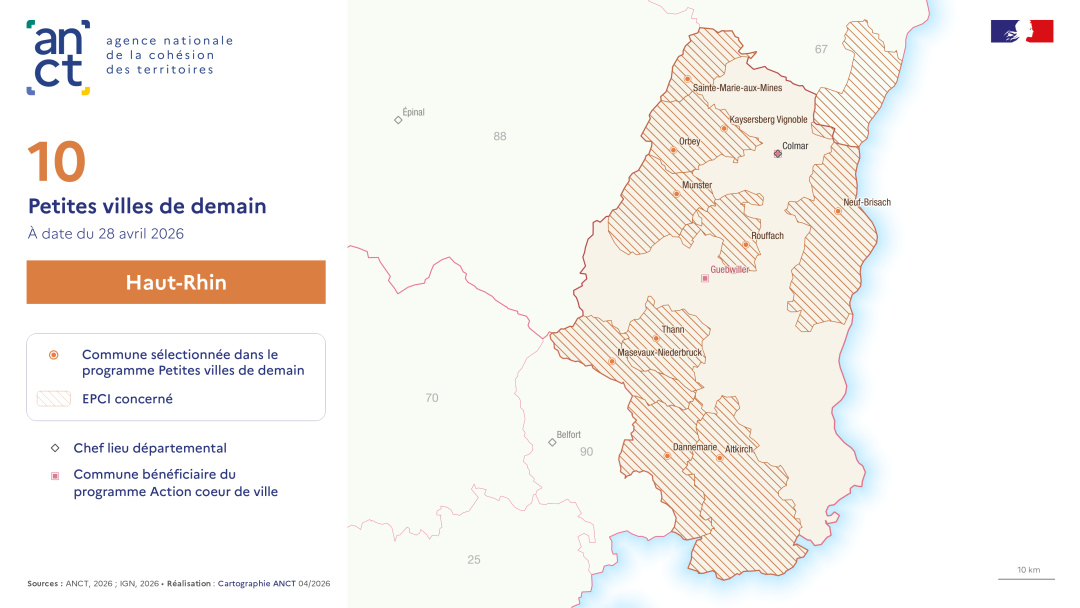 D&eacute;ploiement du dispositif Petites villes de demain : Haut-Rhin